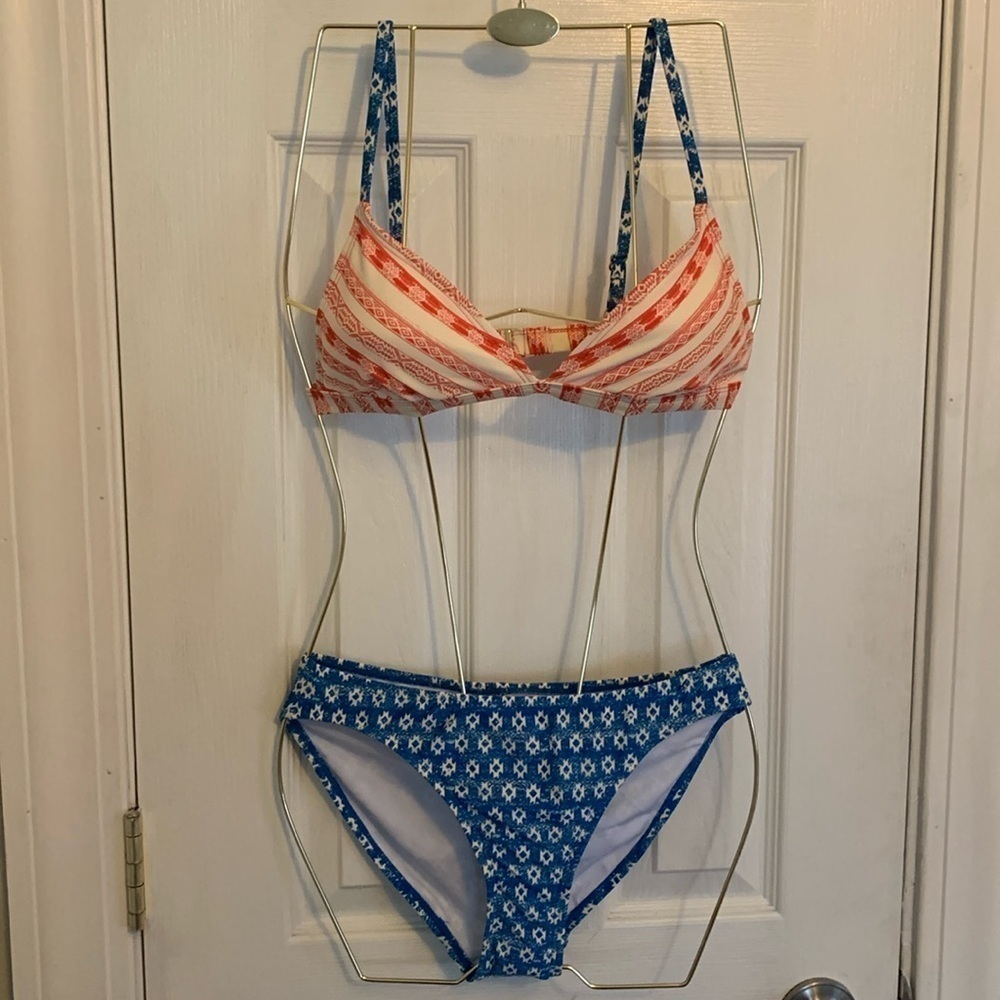 NWT Indigo Rain Red, White & Blue 2 piece Bikini Size M